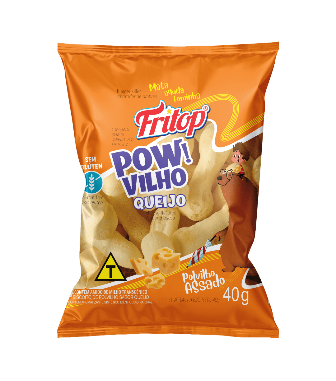 salgadinho de polvilho de queijo fritop