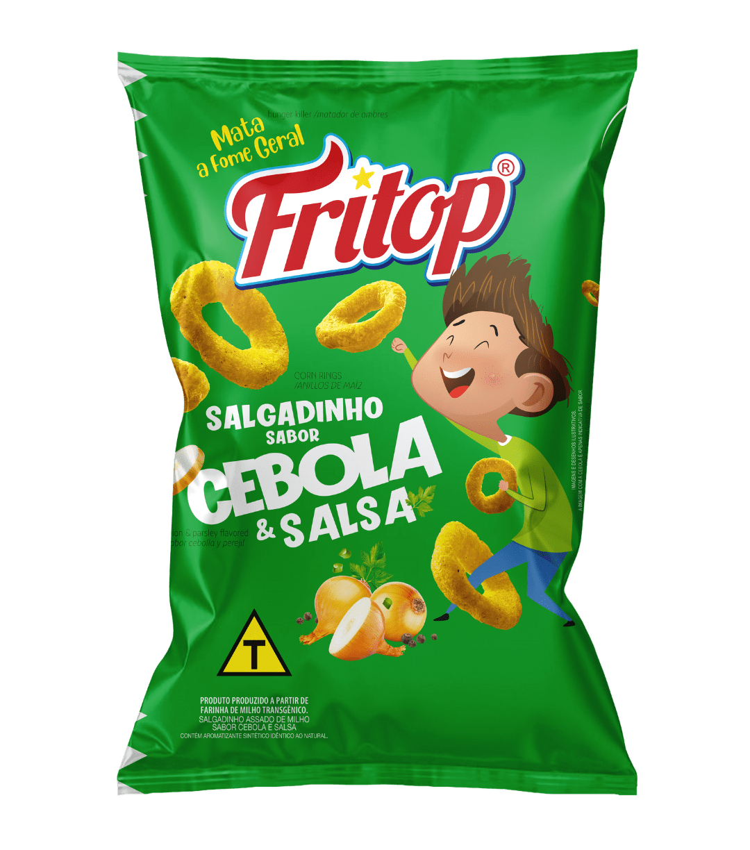 Salgadinho de milho sabor cebola fritop