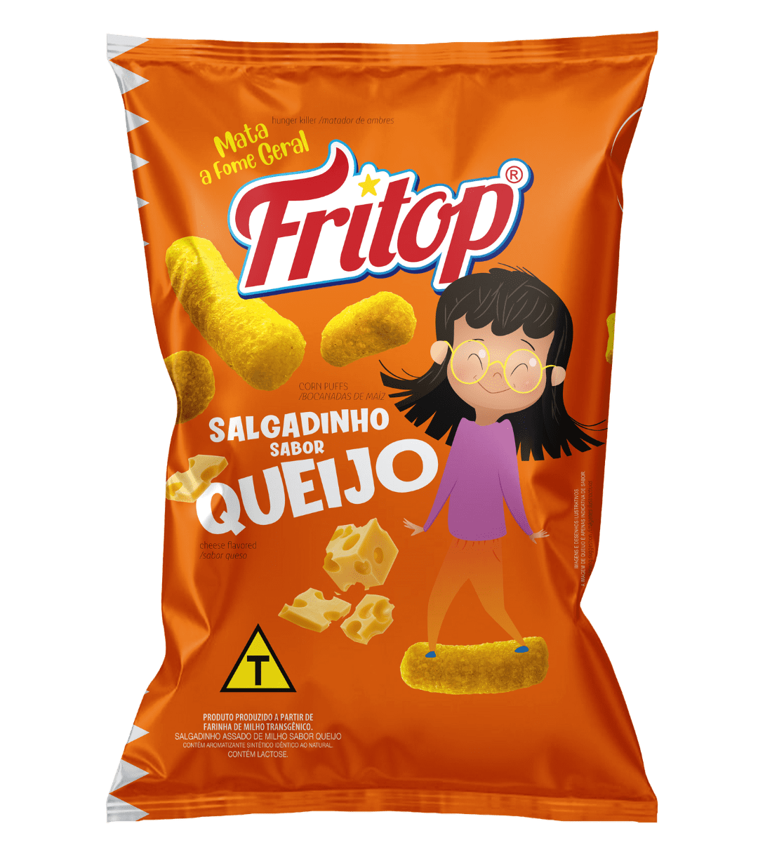 Salgadinho de milho sabor queijo fritop