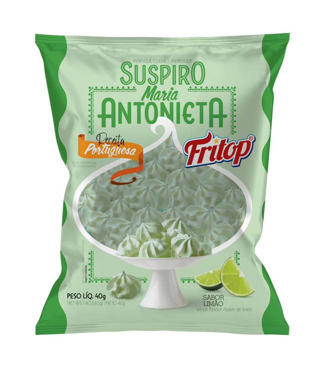 Suspiro sabor limão fritop