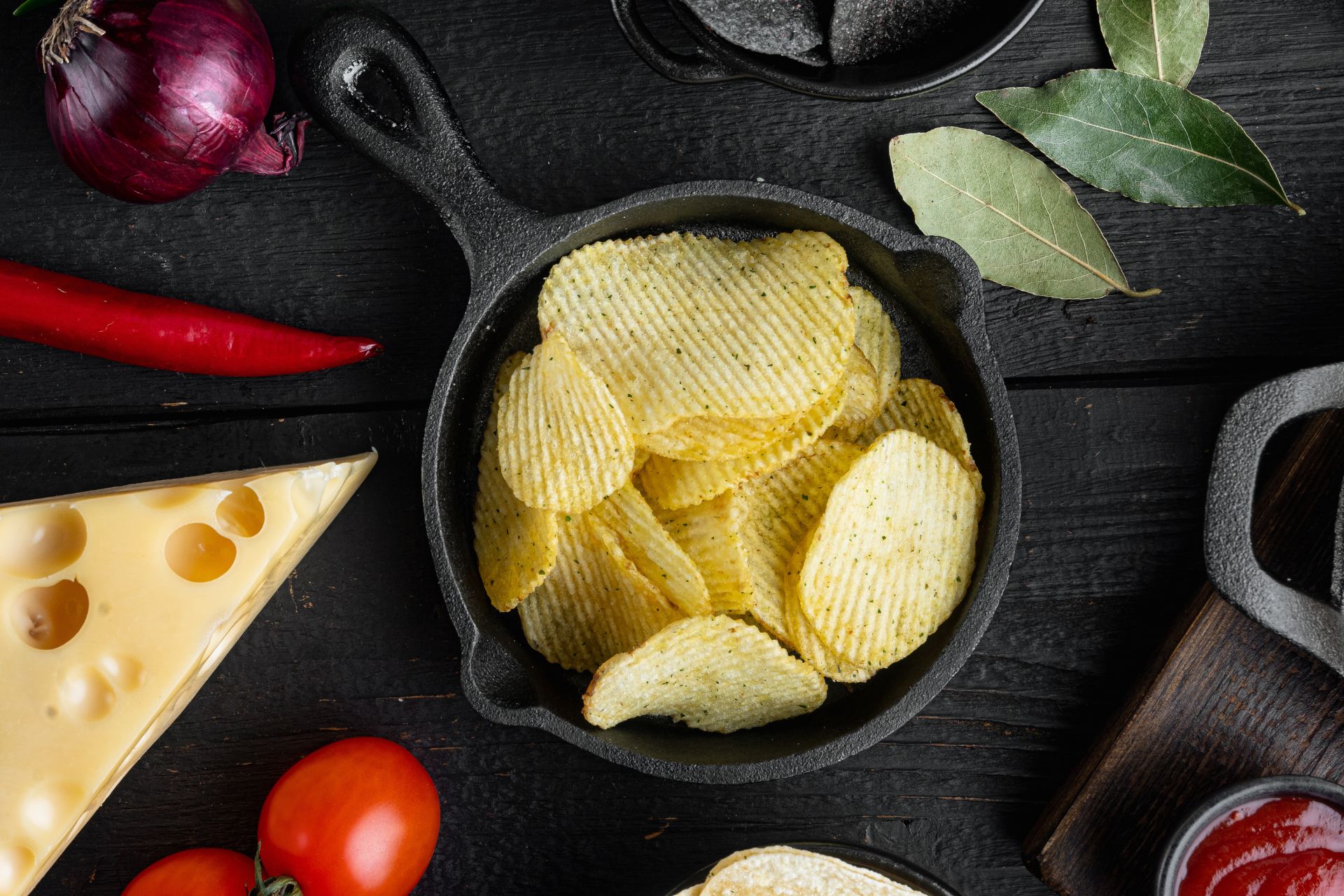 usar batata chips nas receitas