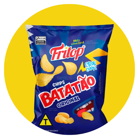 Salgadinho chips fritop
